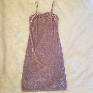 Silver velvet dress